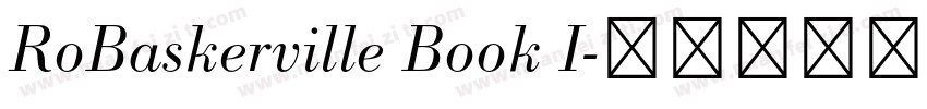 RoBaskerville Book I字体转换